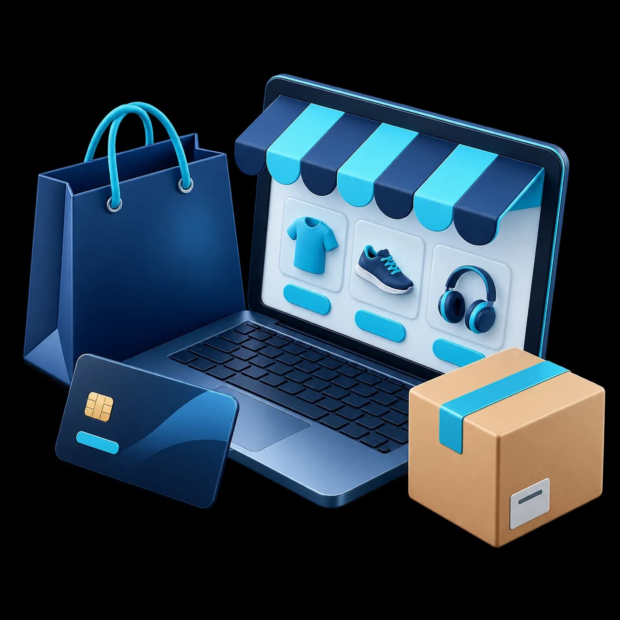 Illustration of ecommerce websites